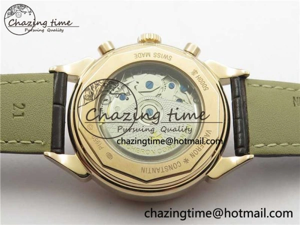 Historiques 5000H RG AIF White Dial on Brown Leather Strap A7750