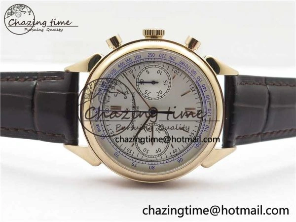 Historiques 5000H RG AIF White Dial on Brown Leather Strap A7750