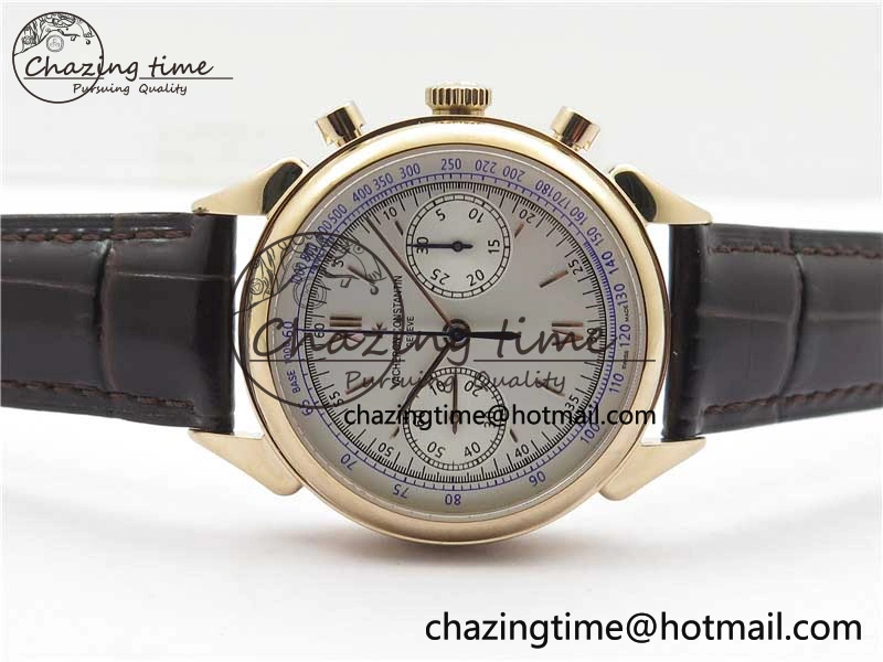 Historiques 5000H RG AIF White Dial on Brown Leather Strap A7750