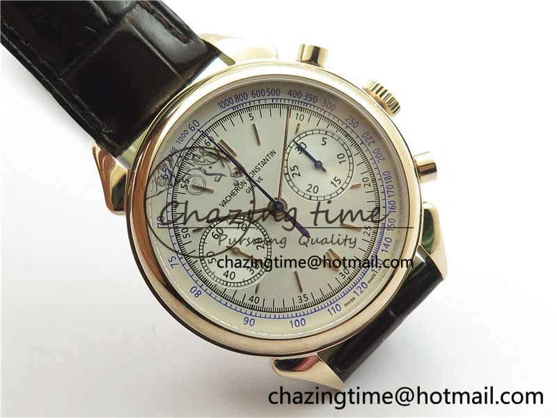 Historiques 5000H RG AIF White Dial on Brown Leather Strap A7750