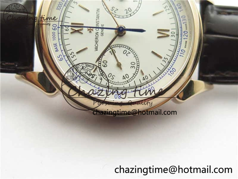 Historiques 5000H RG AIF White Dial on Brown Leather Strap A7750