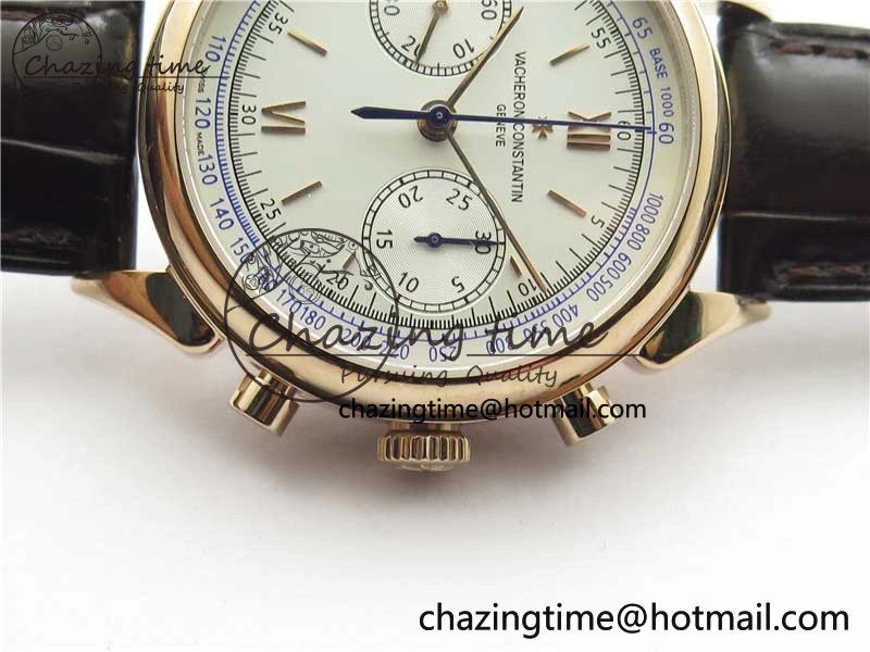Historiques 5000H RG AIF White Dial on Brown Leather Strap A7750