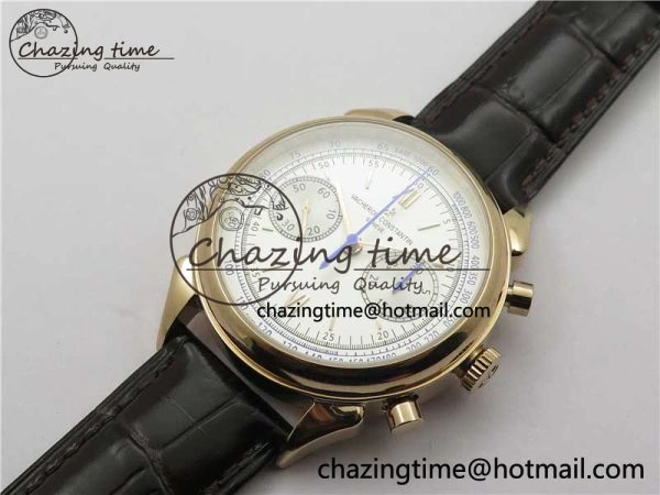 Historiques 5000H RG AIF White Dial on Brown Leather Strap A7750