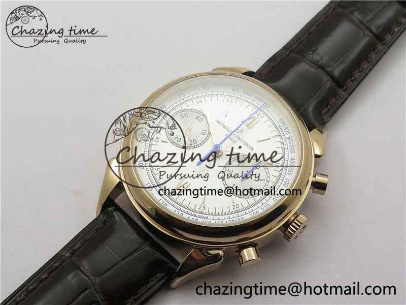 Historiques 5000H RG AIF White Dial on Brown Leather Strap A7750
