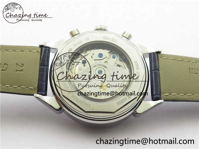 Historiques 5000H SS OXF White Blue Dial on Blue Leather Strap A7750