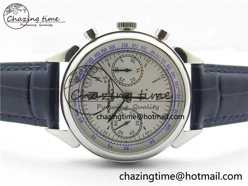 Historiques 5000H SS OXF White Blue Dial on Blue Leather Strap A7750