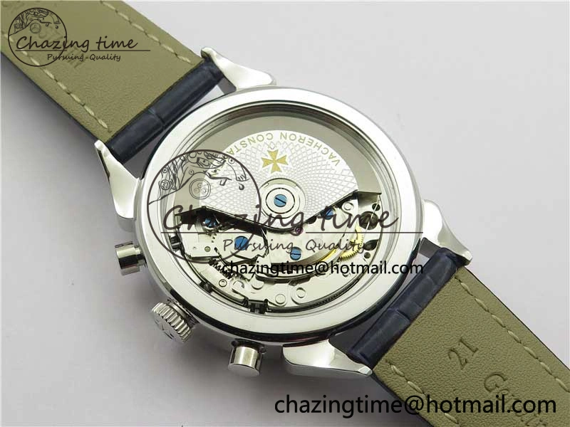 Historiques 5000H SS OXF White Blue Dial on Blue Leather Strap A7750