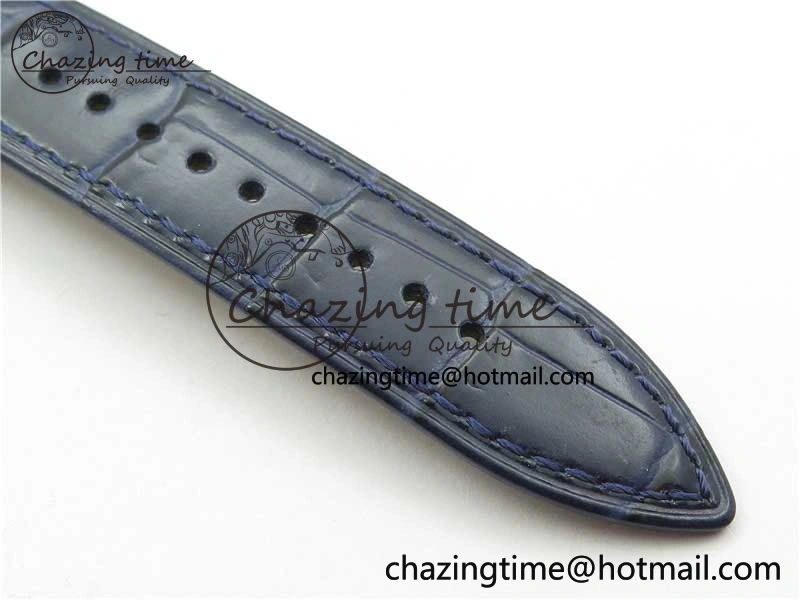 Historiques 5000H SS OXF White Blue Dial on Blue Leather Strap A7750