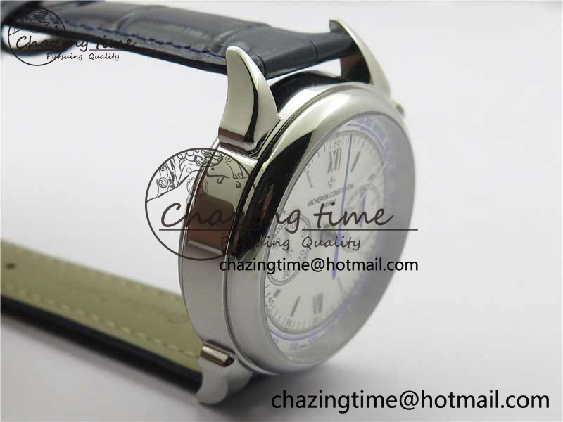 Historiques 5000H SS OXF White Blue Dial on Blue Leather Strap A7750