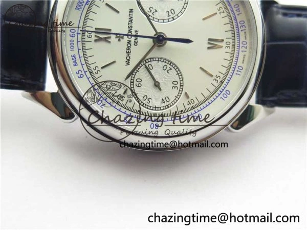 Historiques 5000H SS OXF White Blue Dial on Blue Leather Strap A7750