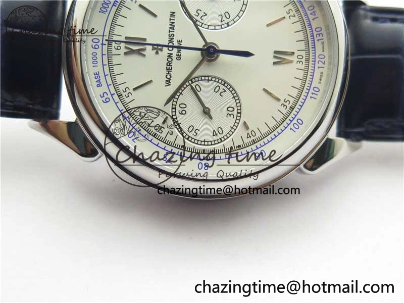 Historiques 5000H SS OXF White Blue Dial on Blue Leather Strap A7750
