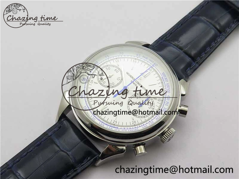 Historiques 5000H SS OXF White Blue Dial on Blue Leather Strap A7750