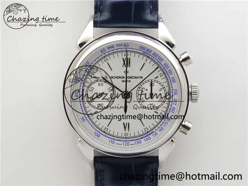 Historiques 5000H SS OXF White Blue Dial on Blue Leather Strap A7750