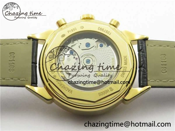 Historiques 5000H YG AIF White Dial on Black Leather Strap A7750