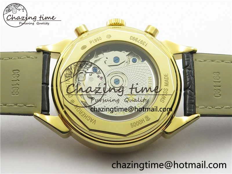 Historiques 5000H YG AIF White Dial on Black Leather Strap A7750