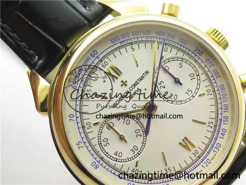 Historiques 5000H YG AIF White Dial on Black Leather Strap A7750
