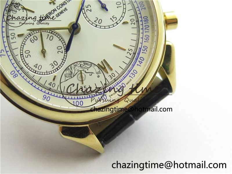 Historiques 5000H YG AIF White Dial on Black Leather Strap A7750