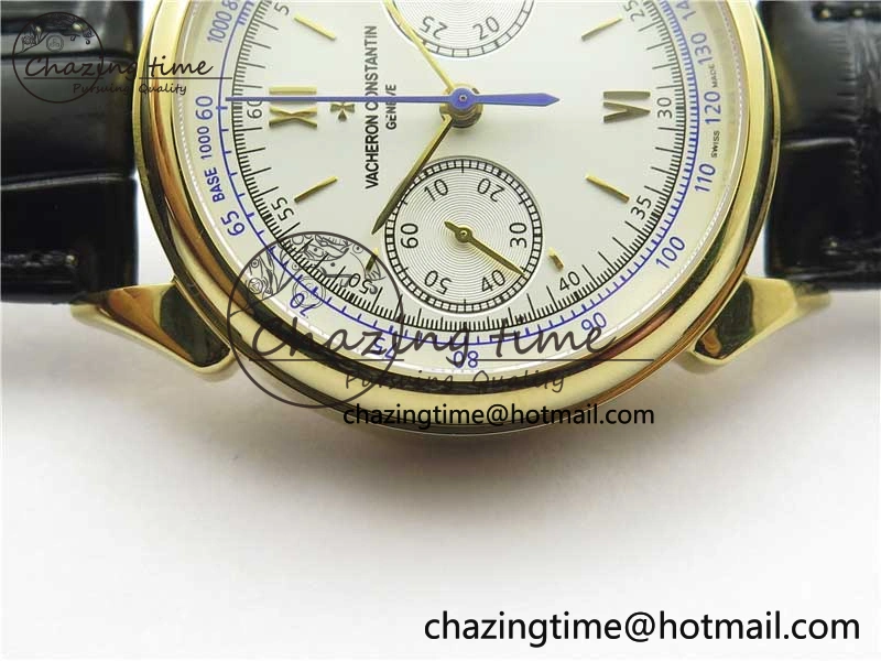 Historiques 5000H YG AIF White Dial on Black Leather Strap A7750