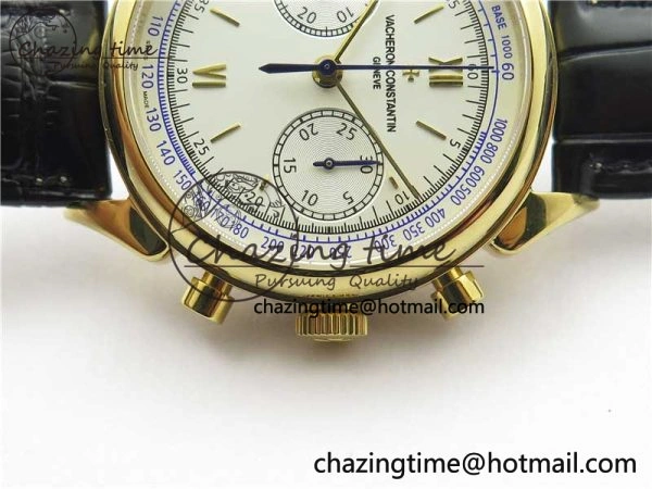 Historiques 5000H YG AIF White Dial on Black Leather Strap A7750
