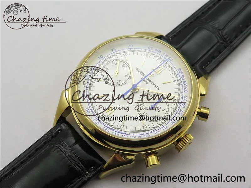 Historiques 5000H YG AIF White Dial on Black Leather Strap A7750