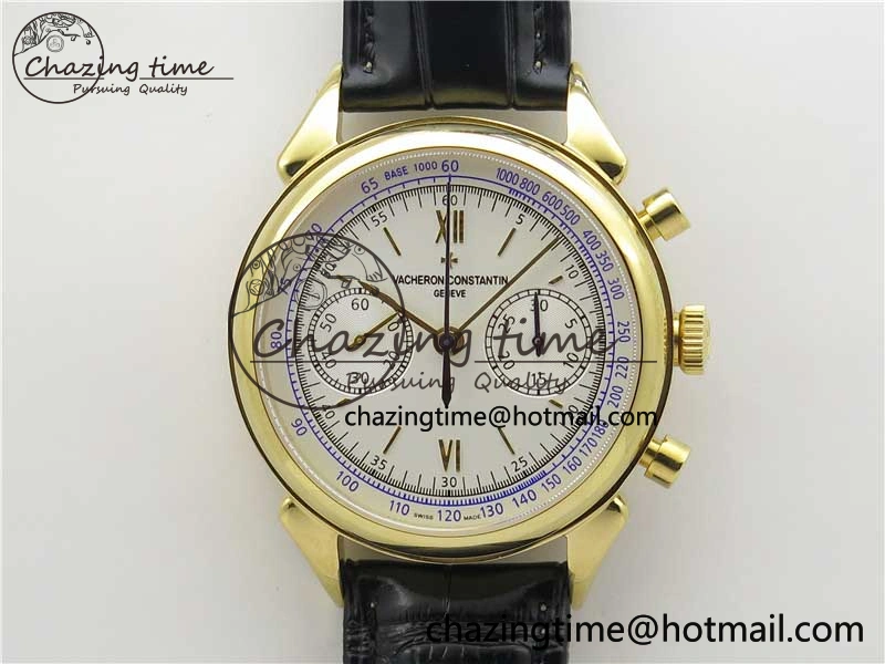 Historiques 5000H YG AIF White Dial on Black Leather Strap A7750