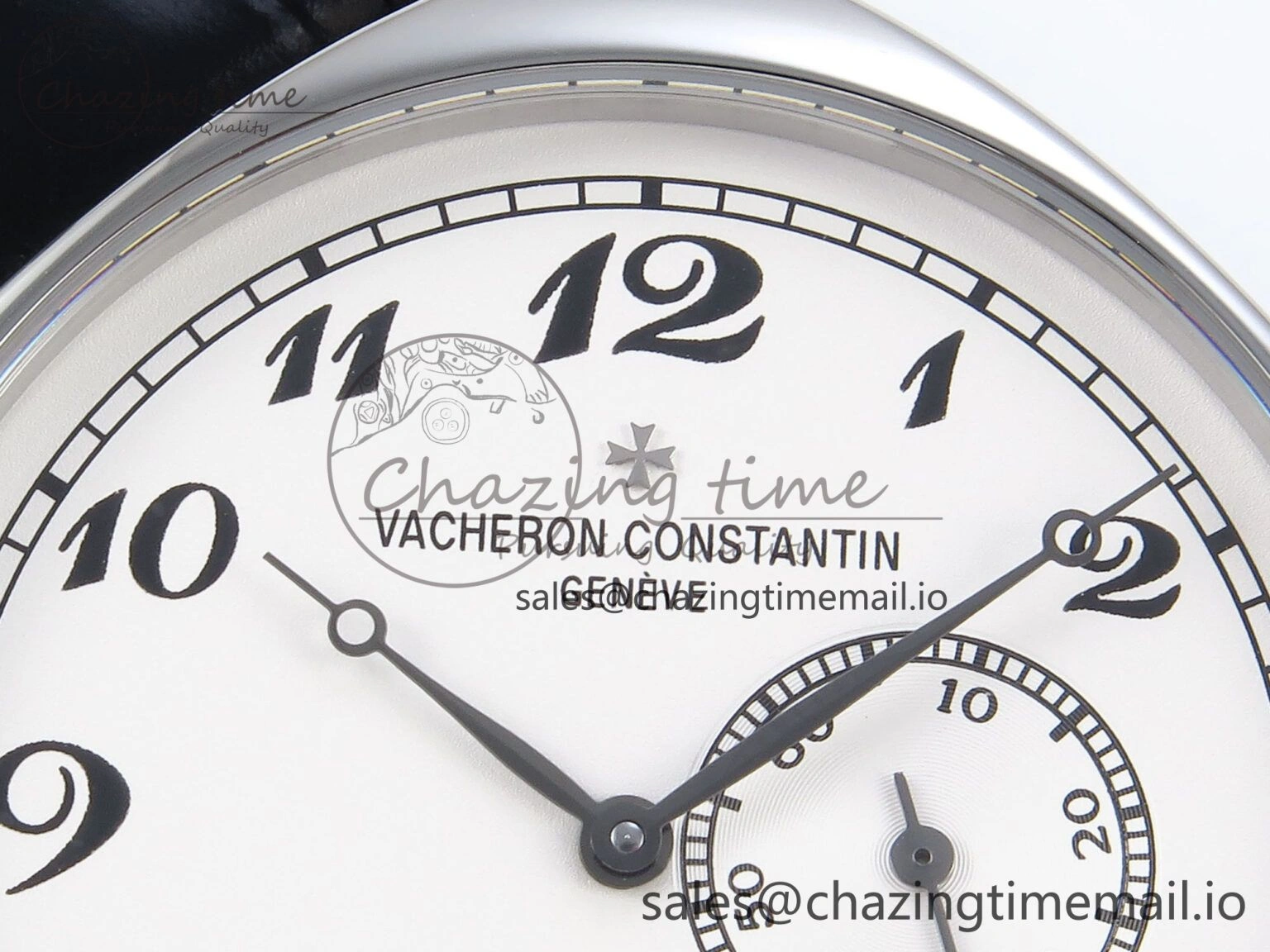 Historiques 82035 000G-B735 40mm SS AIF Best Edition White Dial on Black Leather Strap A4400