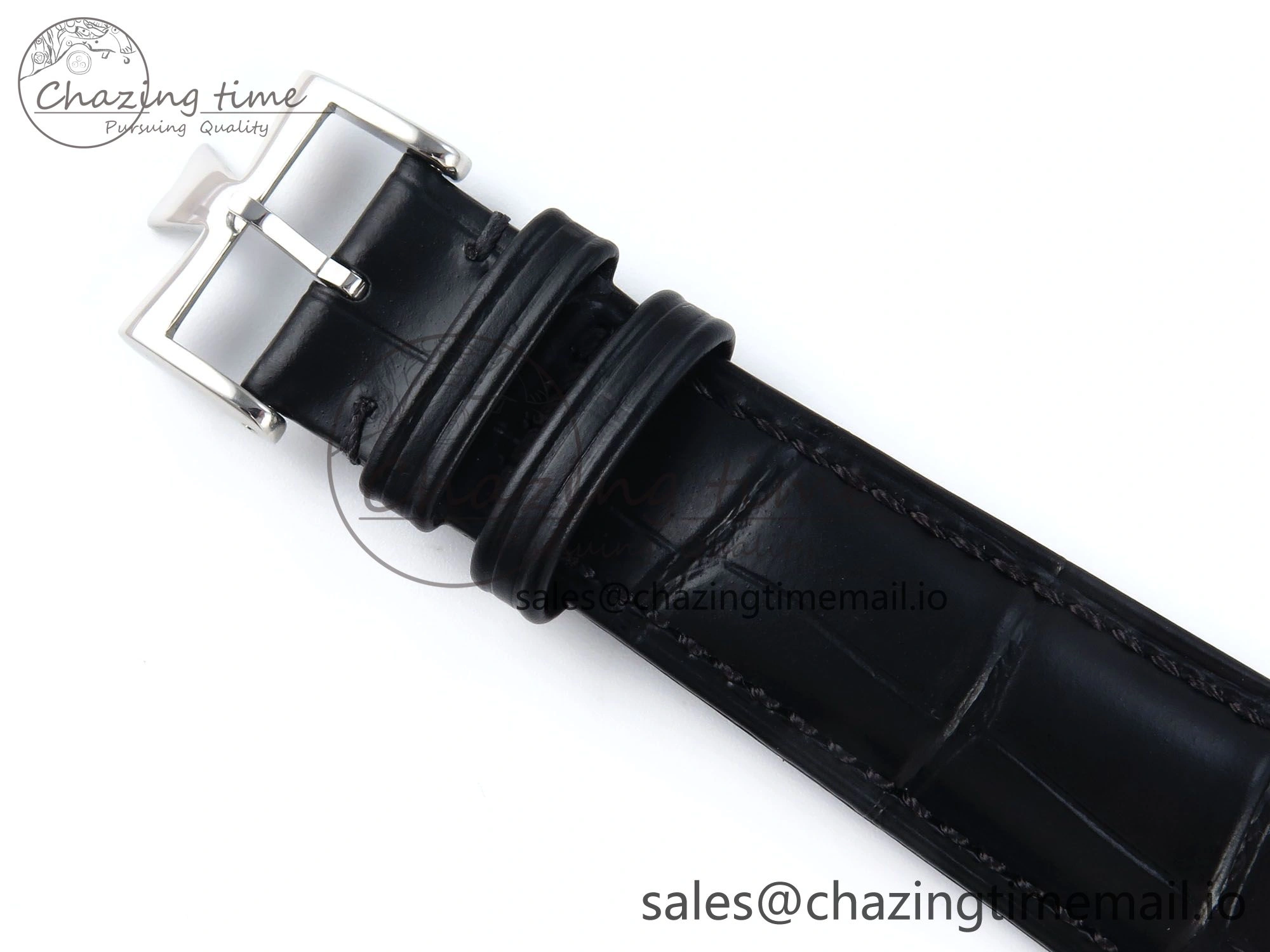 Historiques 82035 000G-B735 40mm SS AIF Best Edition White Dial on Black Leather Strap A4400