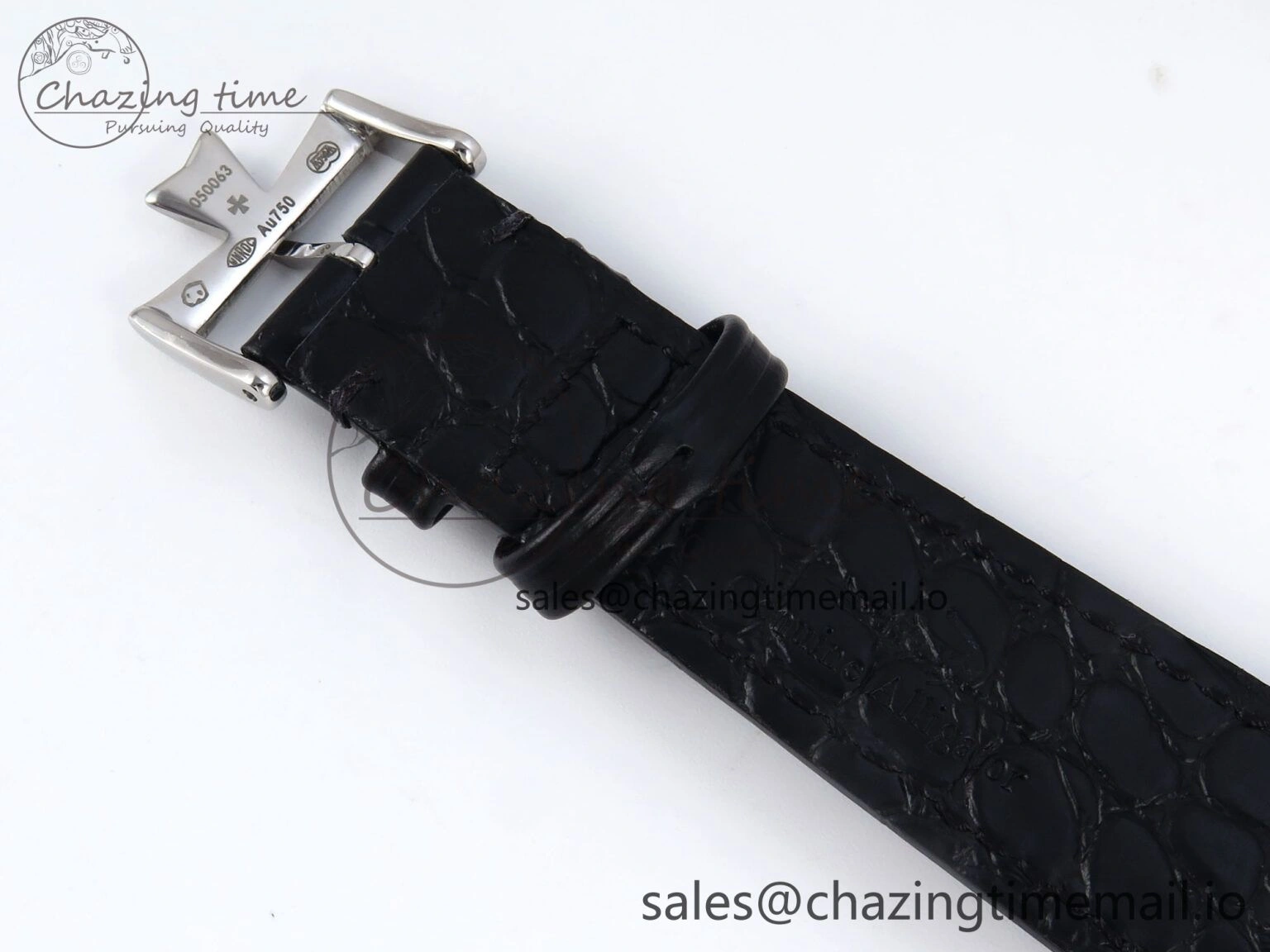 Historiques 82035 000G-B735 40mm SS AIF Best Edition White Dial on Black Leather Strap A4400