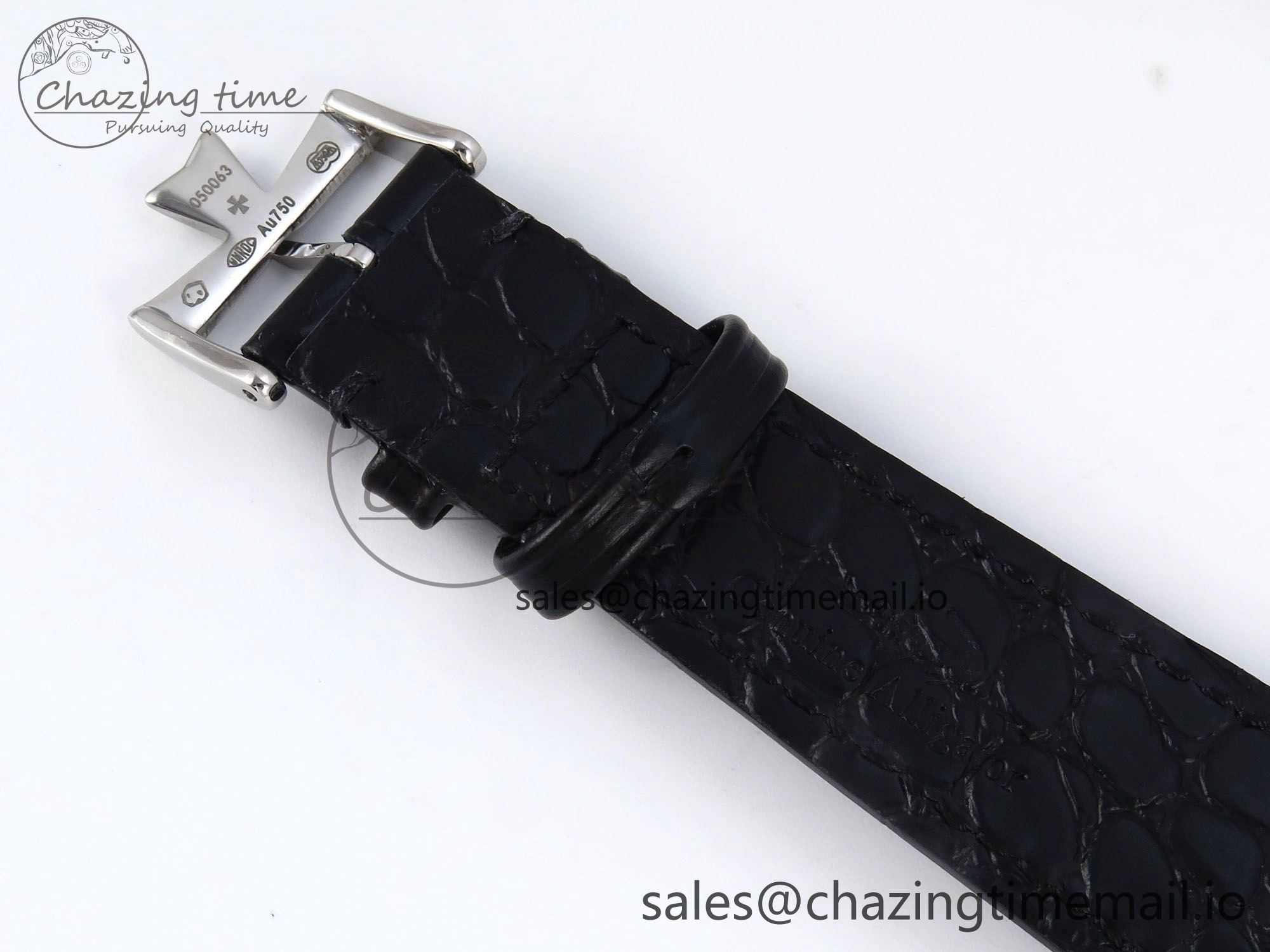 Historiques 82035 000G-B735 40mm SS AIF Best Edition White Dial on Black Leather Strap A4400