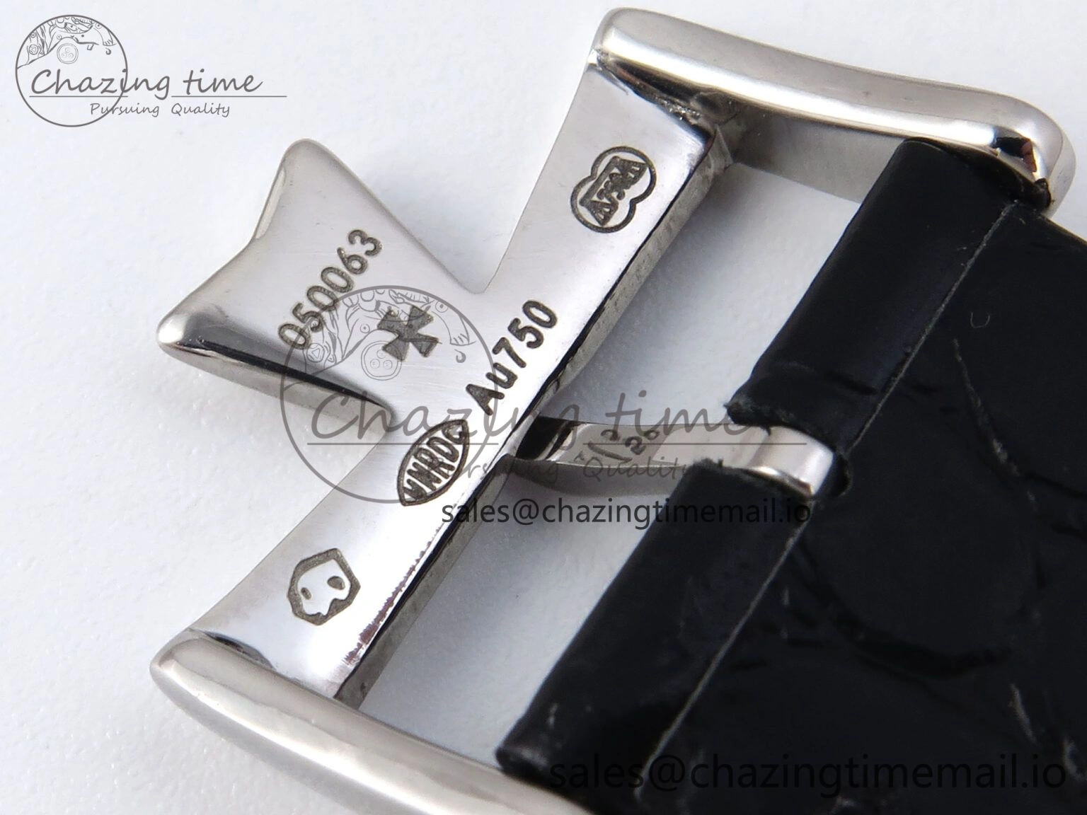 Historiques 82035 000G-B735 40mm SS AIF Best Edition White Dial on Black Leather Strap A4400