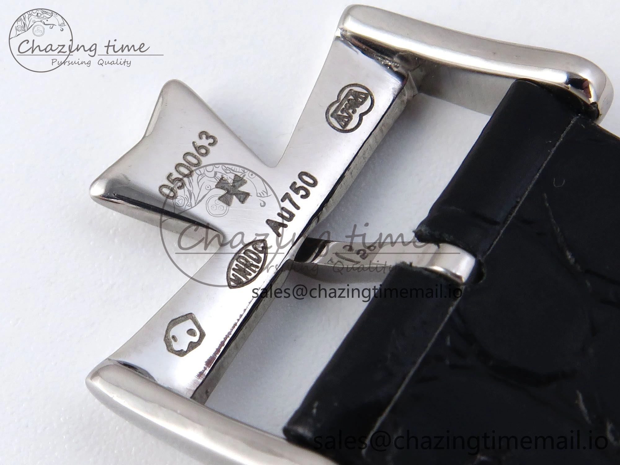 Historiques 82035 000G-B735 40mm SS AIF Best Edition White Dial on Black Leather Strap A4400
