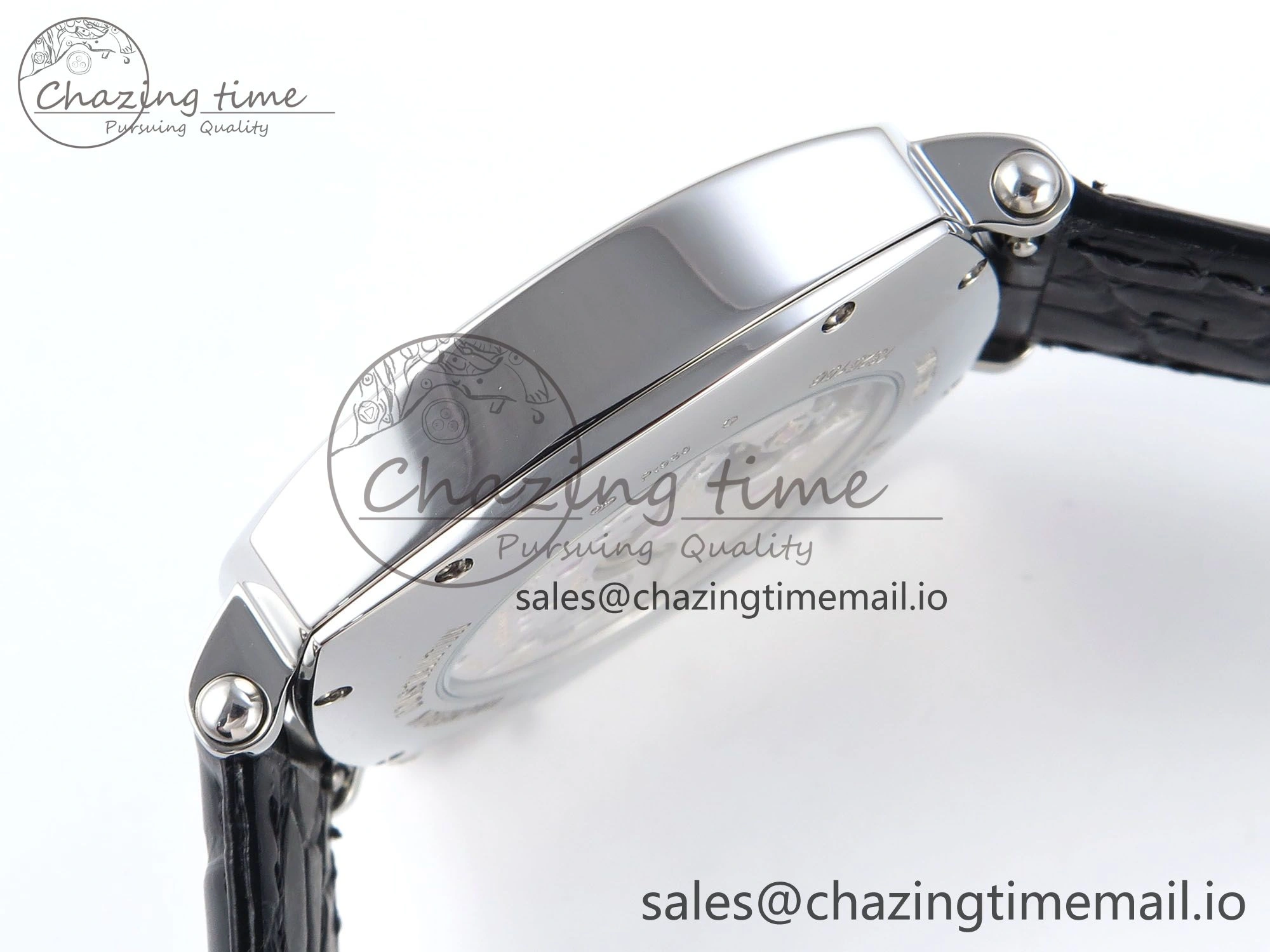 Historiques 82035 000G-B735 40mm SS AIF Best Edition White Dial on Black Leather Strap A4400