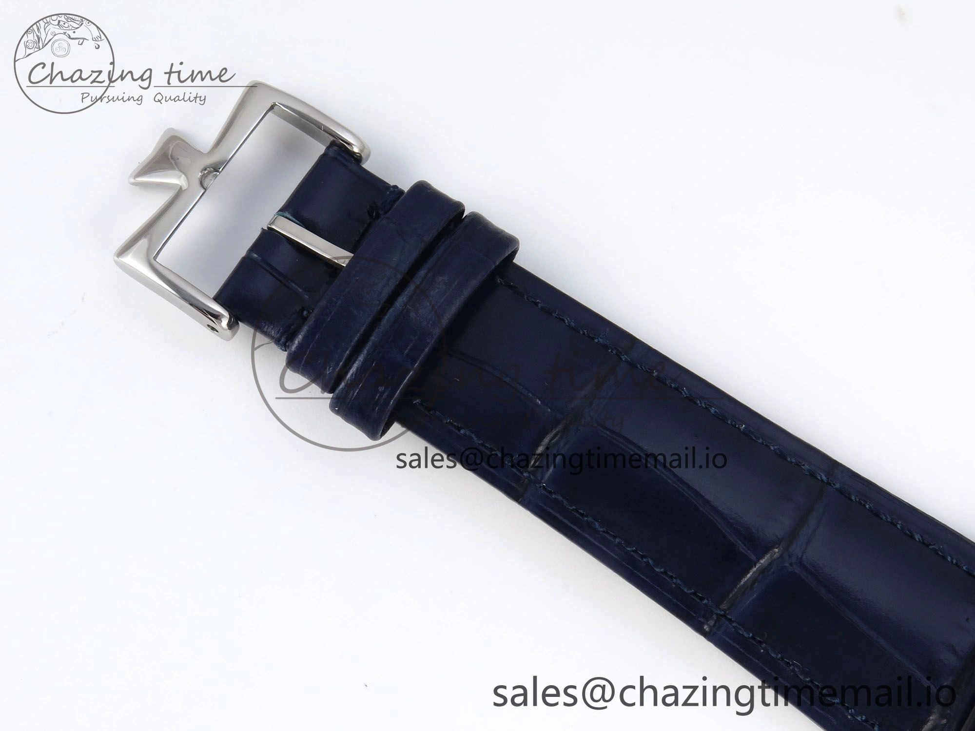 Historiques 82035 000G-B735 40mm SS AIF Best Edition White Dial on Blue Leather Strap A4400