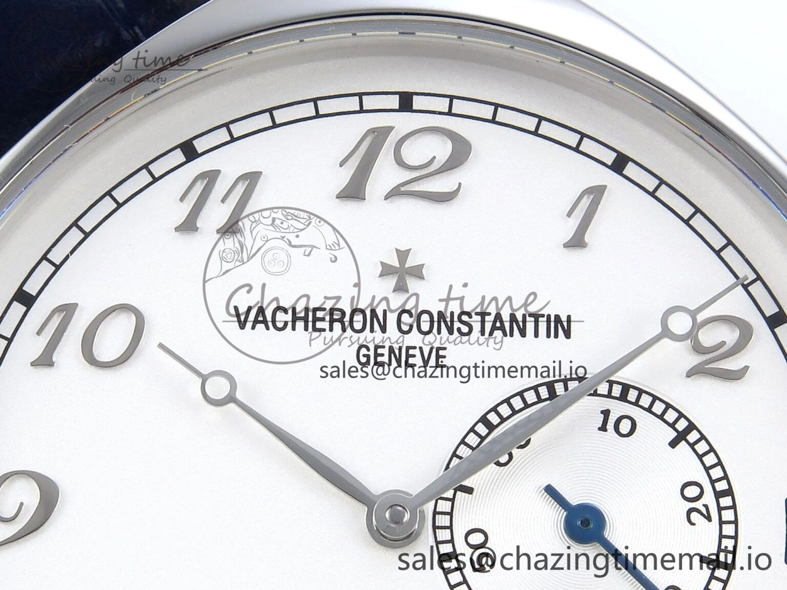 Historiques 82035 000G-B735 40mm SS AIF Best Edition White Dial on Blue Leather Strap A4400