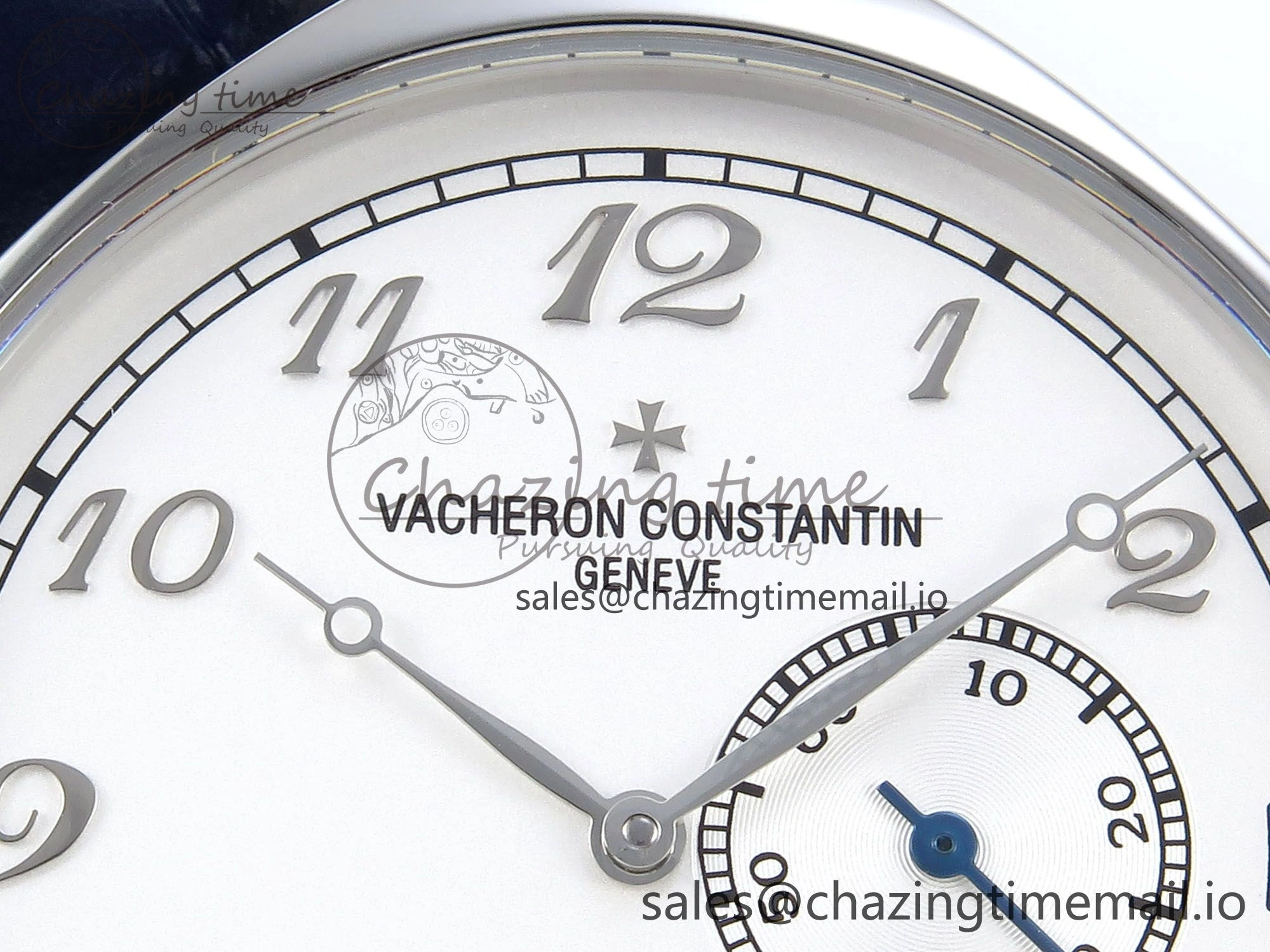 Historiques 82035 000G-B735 40mm SS AIF Best Edition White Dial on Blue Leather Strap A4400