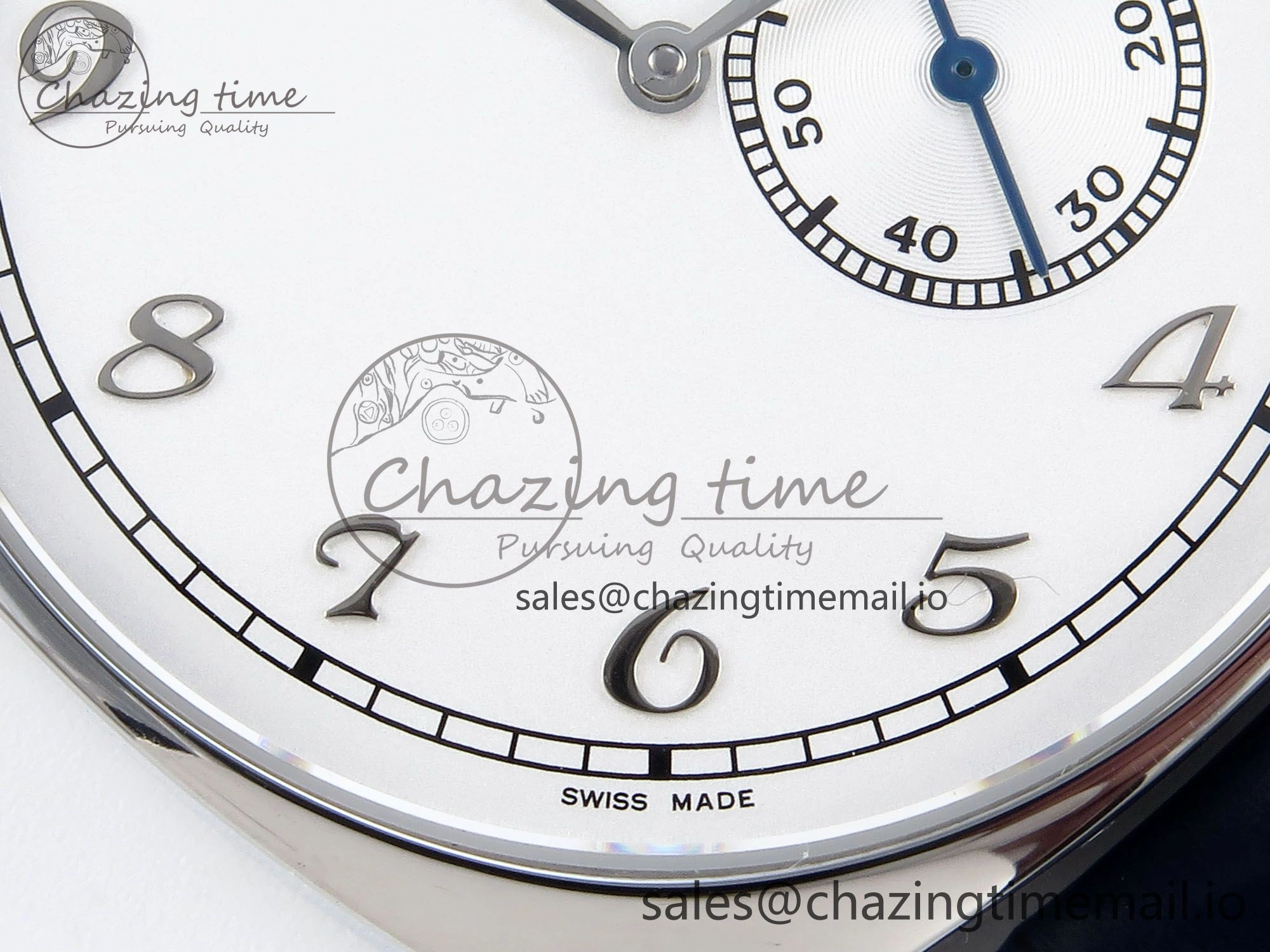 Historiques 82035 000G-B735 40mm SS AIF Best Edition White Dial on Blue Leather Strap A4400