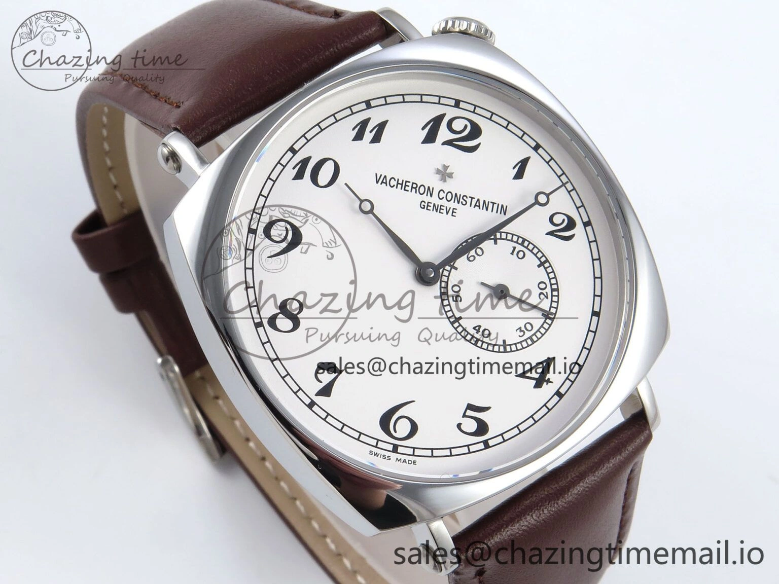 Historiques 82035 000G-B735 40mm SS AIF Best Edition White Dial on Brown Leather Strap A4400