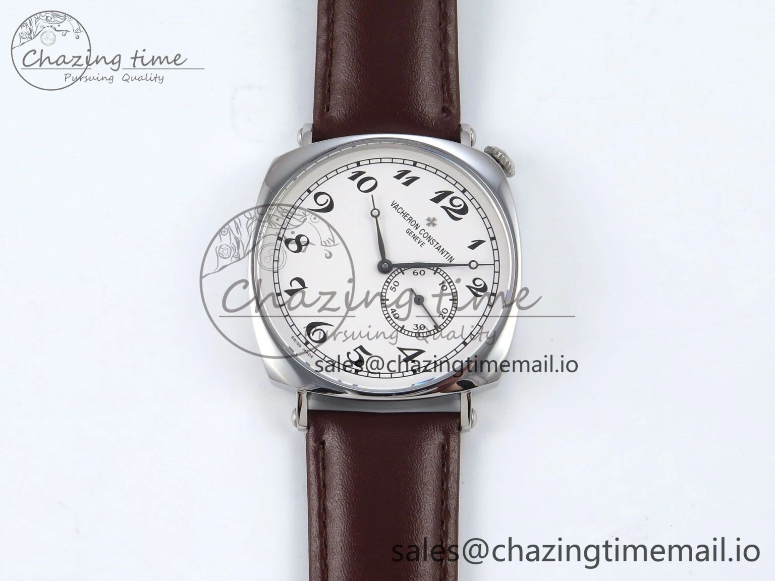 Historiques 82035 000G-B735 40mm SS AIF Best Edition White Dial on Brown Leather Strap A4400
