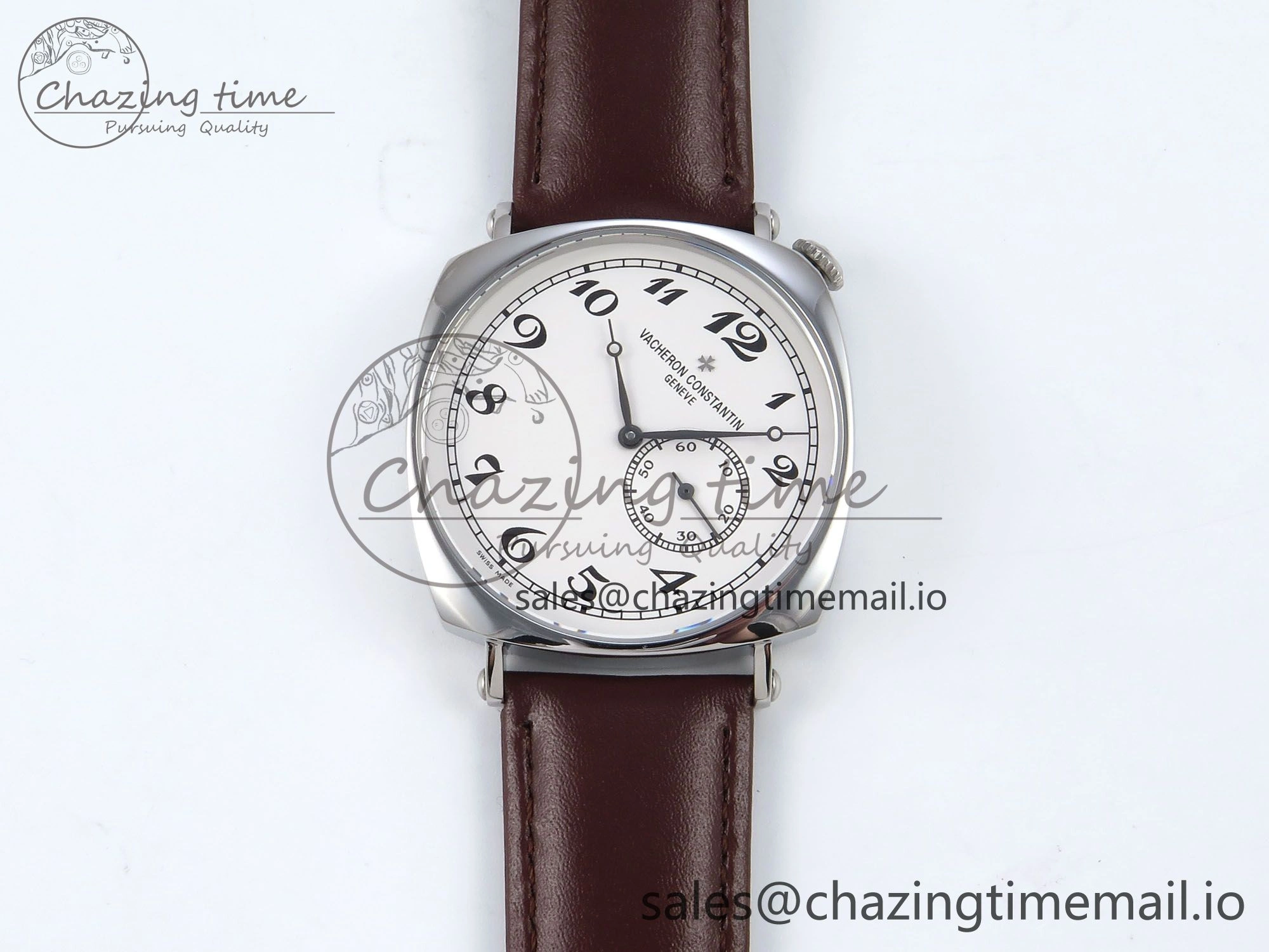 Historiques 82035 000G-B735 40mm SS AIF Best Edition White Dial on Brown Leather Strap A4400