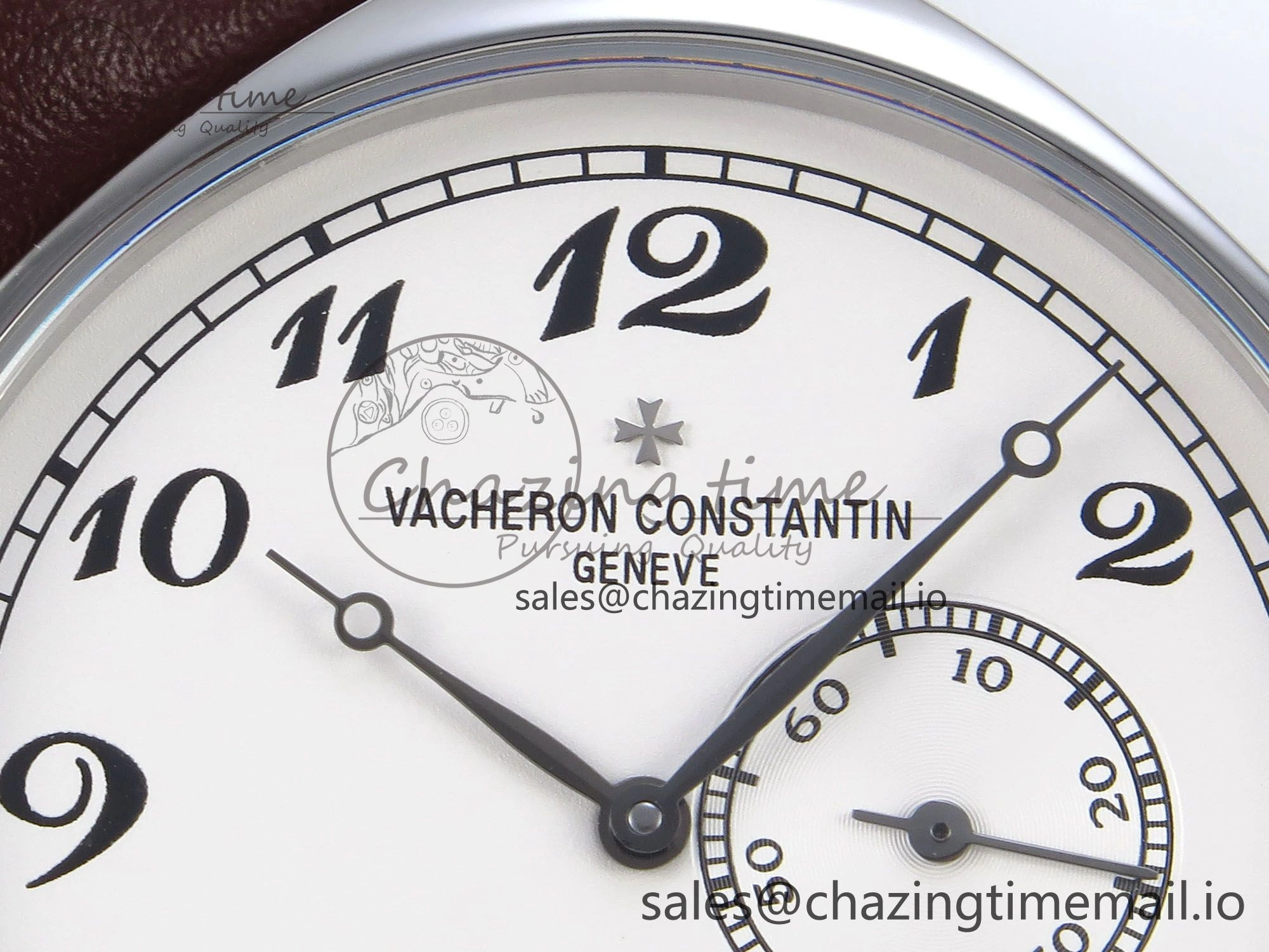 Historiques 82035 000G-B735 40mm SS AIF Best Edition White Dial on Brown Leather Strap A4400