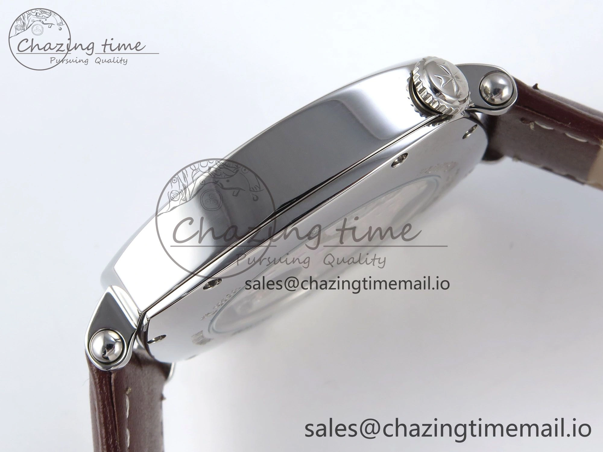 Historiques 82035 000G-B735 40mm SS AIF Best Edition White Dial on Brown Leather Strap A4400