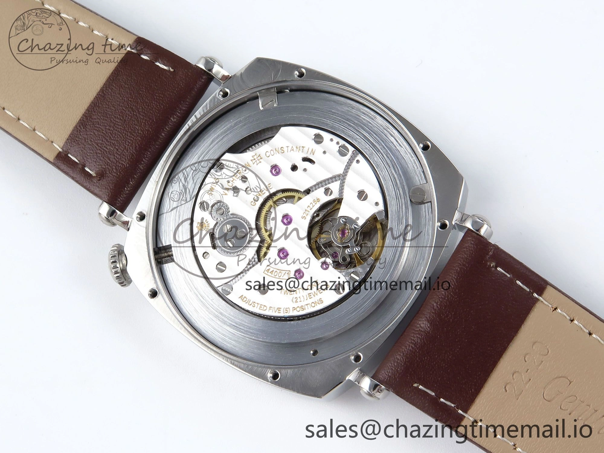 Historiques 82035 000G-B735 40mm SS AIF Best Edition White Dial on Brown Leather Strap A4400
