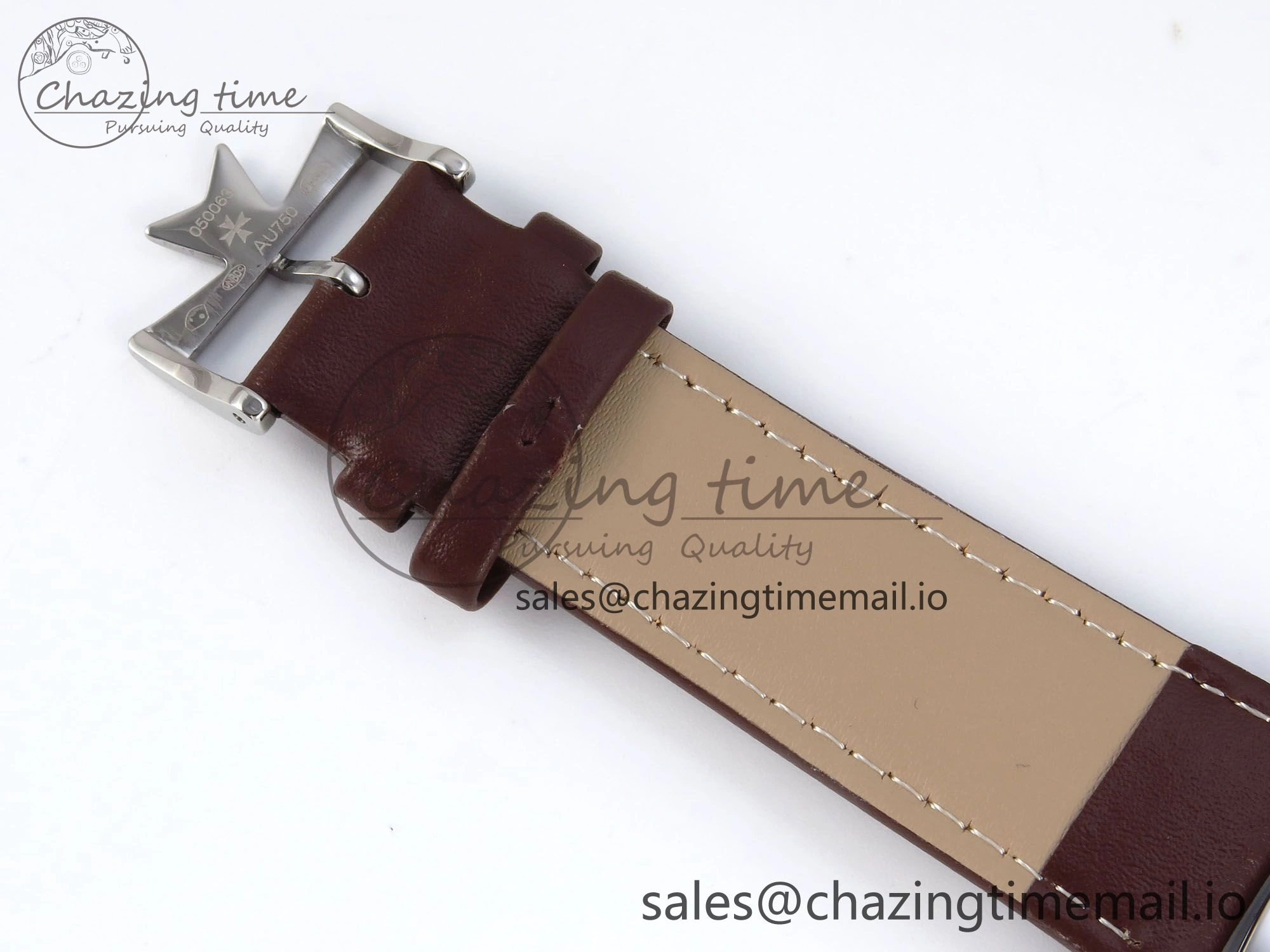 Historiques 82035 000G-B735 40mm SS AIF Best Edition White Dial on Brown Leather Strap A4400