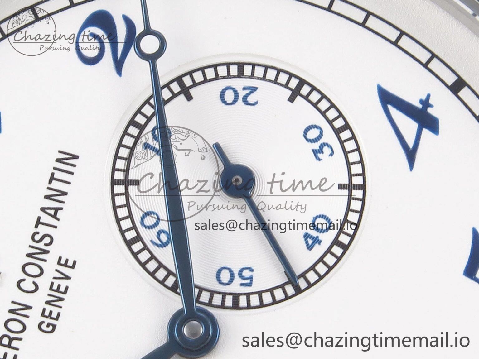 Historiques 82035 000G-B735 40mm SS AIF Best Edition White Blue Dial on Blue Leather Strap A4400