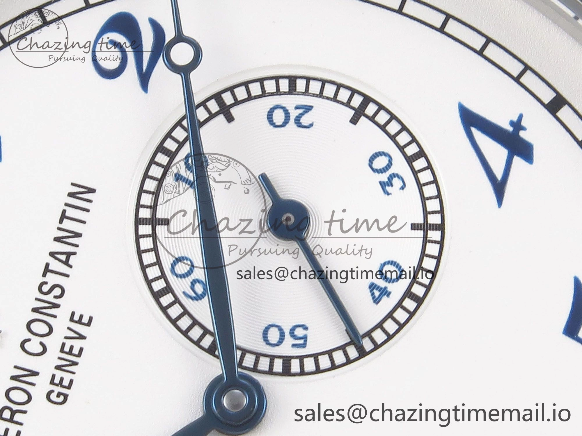 Historiques 82035 000G-B735 40mm SS AIF Best Edition White Blue Dial on Blue Leather Strap A4400