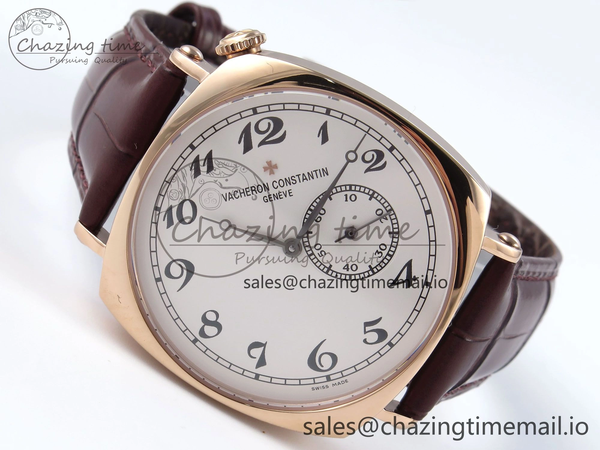 Historiques 82035 000R-9359 40mm RG AIF Best Edition White Dial on Brown Leather Strap A4400