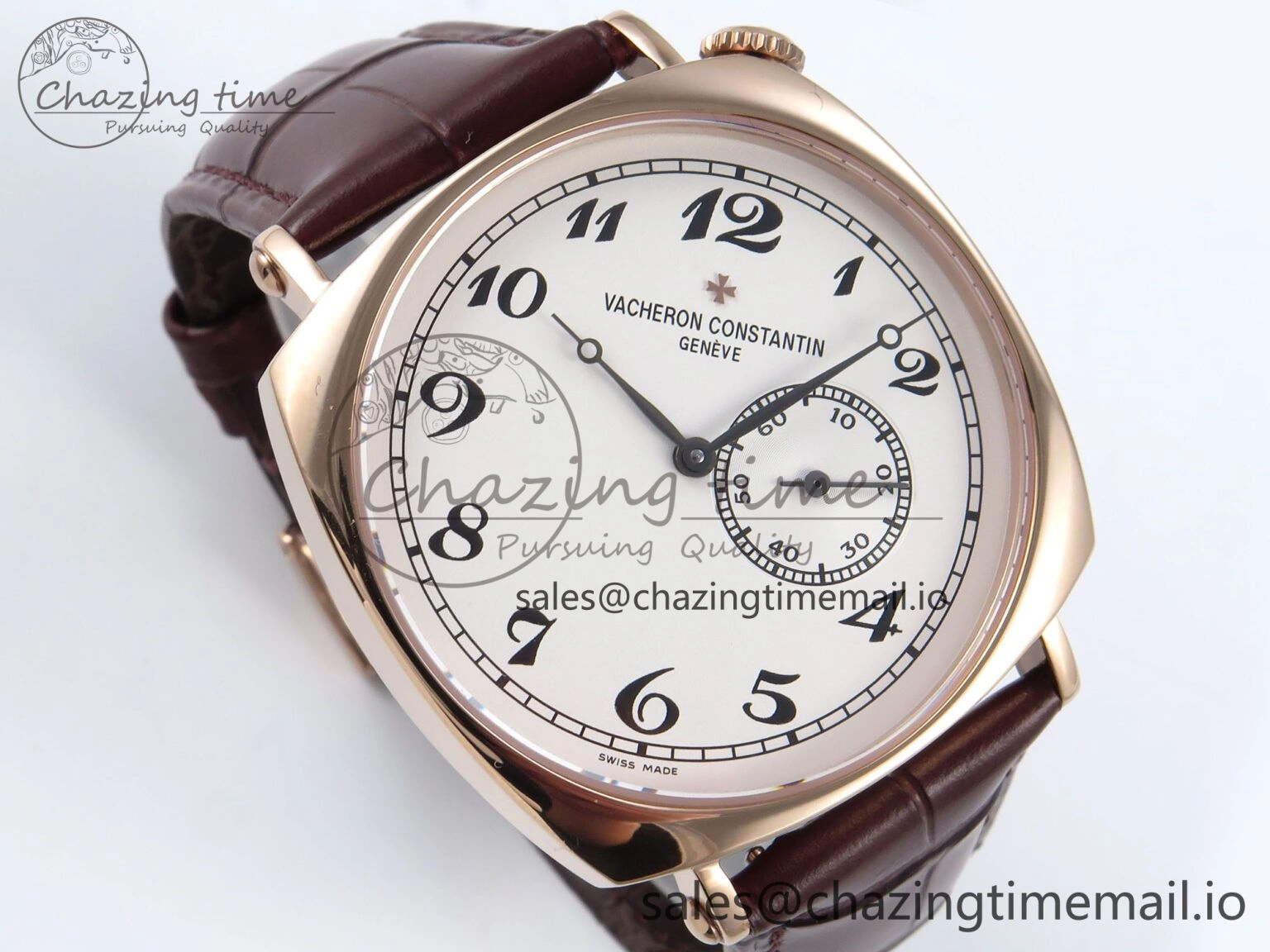 Historiques 82035 000R-9359 40mm RG AIF Best Edition White Dial on Brown Leather Strap A4400
