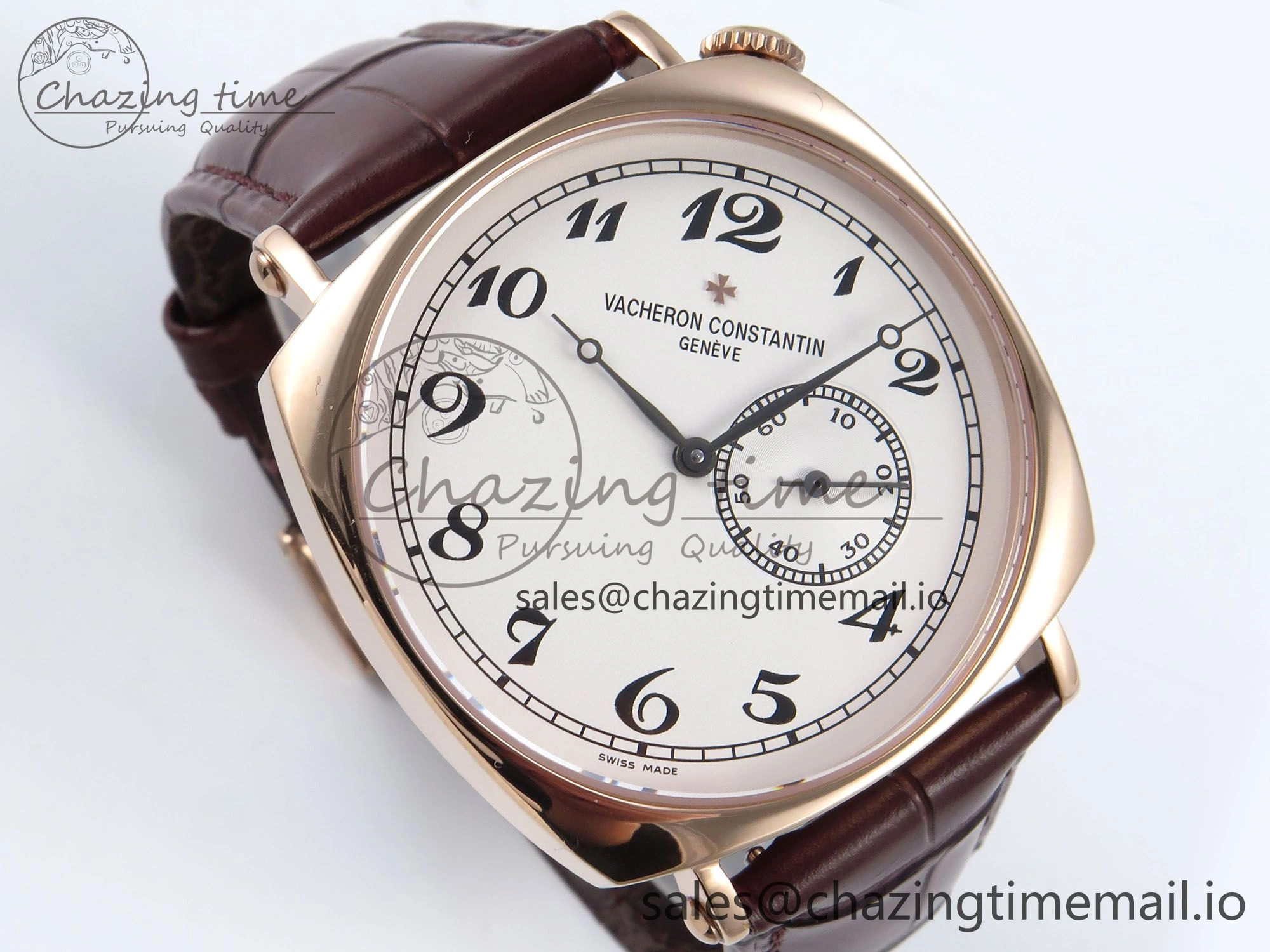Historiques 82035 000R-9359 40mm RG AIF Best Edition White Dial on Brown Leather Strap A4400