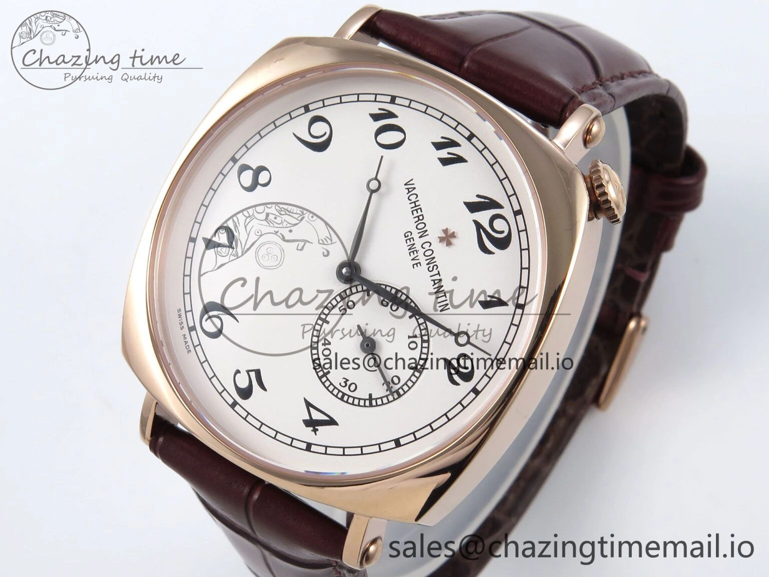 Historiques 82035 000R-9359 40mm RG AIF Best Edition White Dial on Brown Leather Strap A4400