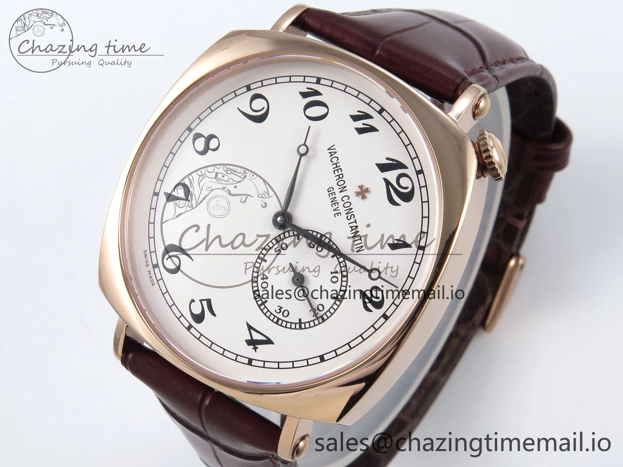 Historiques 82035 000R-9359 40mm RG AIF Best Edition White Dial on Brown Leather Strap A4400